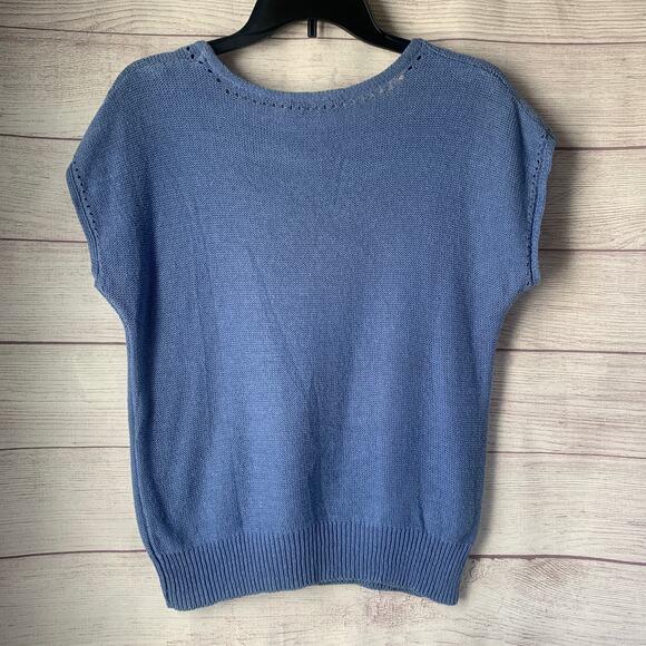 Vintage Country Suburbans Plaid Lightweight Blazer Shirt Blue Sweater Size 12 - Picture 7 of 16